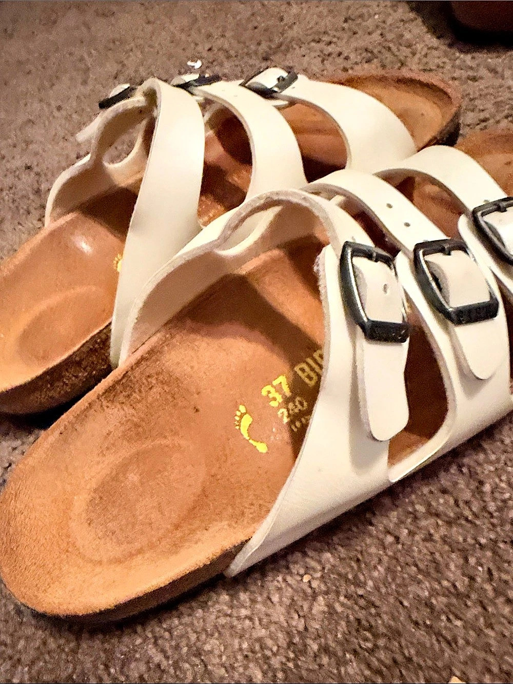 Birkenstock Florida White Double-Buckle Sandals US 5 / EU 35